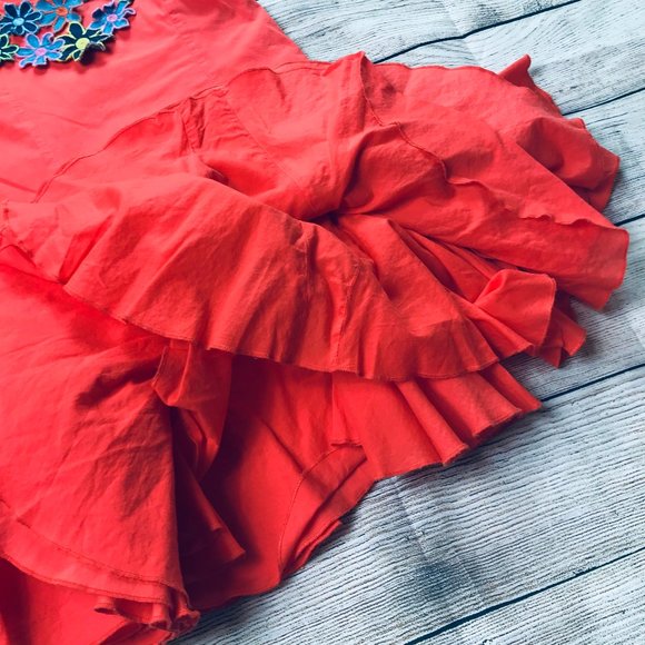 Flapadoodles Dress Girls sz6 orange floral - Picture 5 of 7